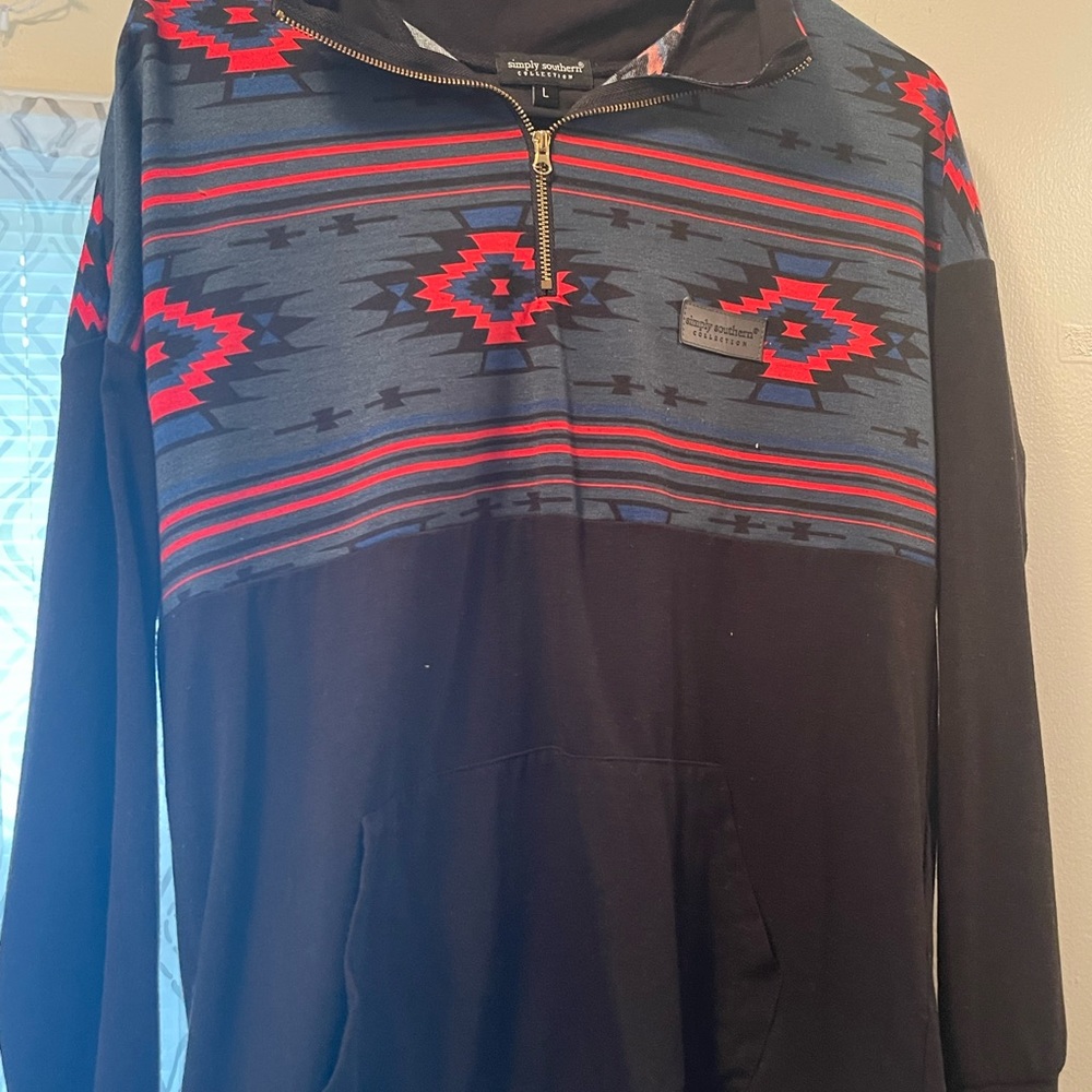 Black Simply Southern Quarter Zip-Up